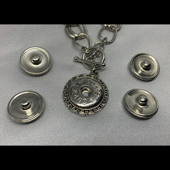 ✨Snap Button Charm Toggle Necklace Set - Picture 6 of 6